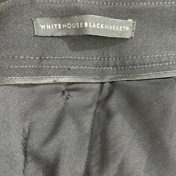 White House Black Market Black Skinny Pants with Gold Buttons - Picture 7 of 8